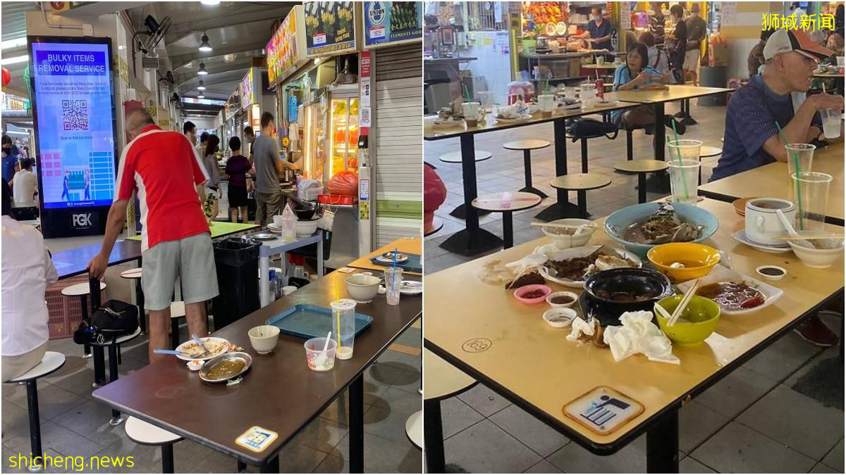 调查发现; 新加坡的公共饮食场所仍然存在“肮脏”的习惯