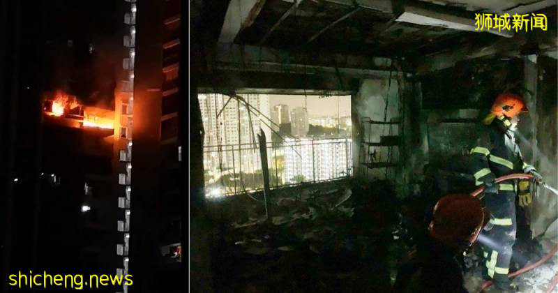 好嚇人!大巴窯一組屋火光沖天,燒成廢墟,300居民半夜撤離