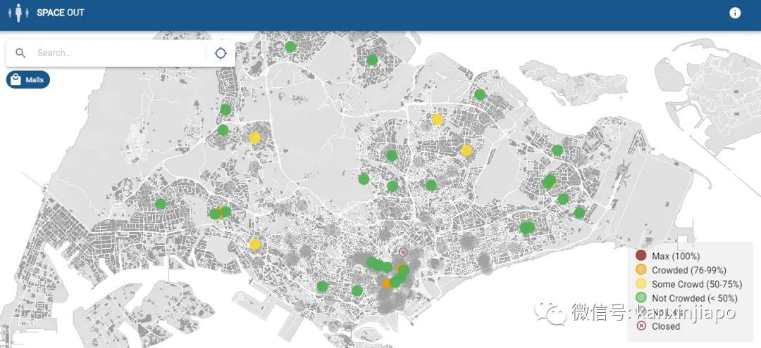 新加坡还有哪些地方营业？出门前必查人流监测地图