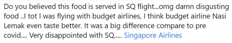 世界第一的新加坡航空，竟被人投诉飞机餐“比当兵吃得还差！”