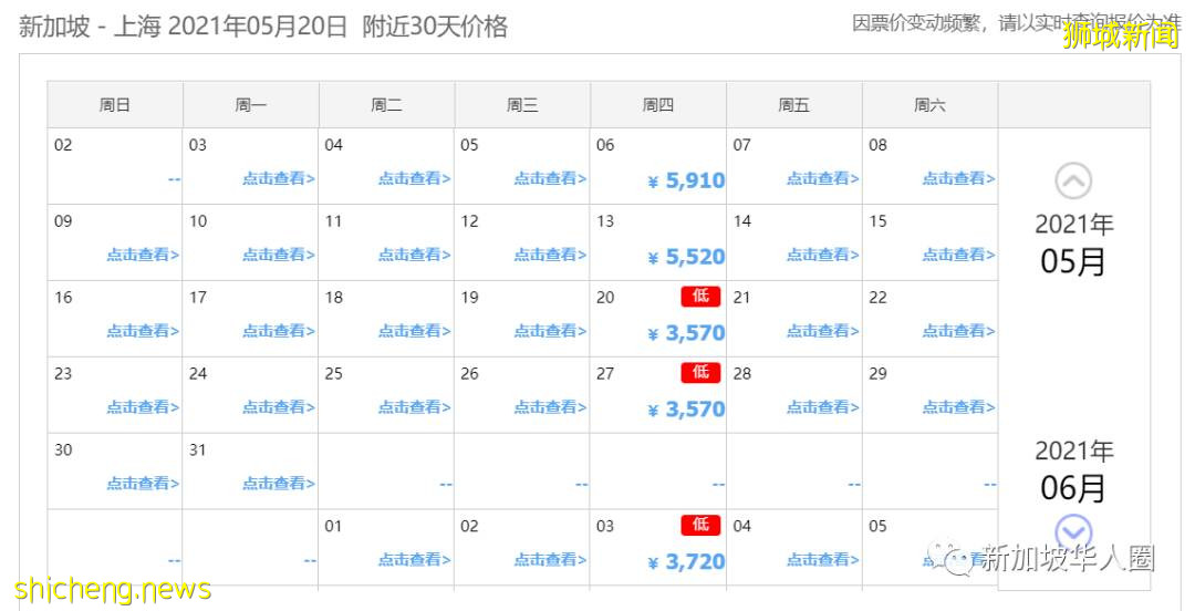 重磅!新加坡回國5月機票價格繼續暴跌!單程低至1910人民幣起