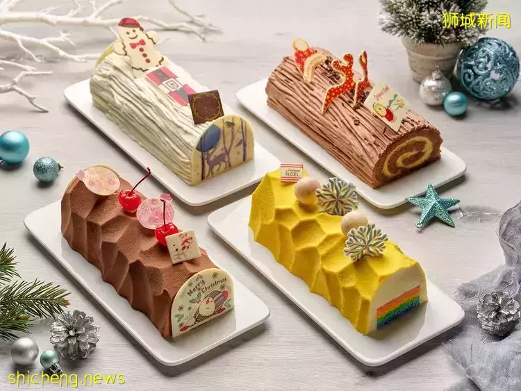 盘点新加坡8大高颜值树桐蛋糕!好看好吃好拍、今年圣诞聚餐就订这些🍰