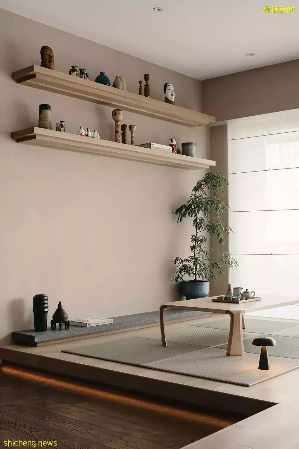 新加坡Soleil公寓，原木色帶來的禅意，​Monocot Studio