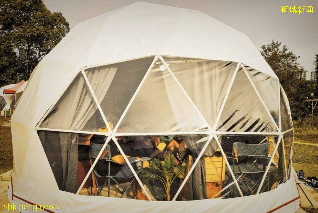 轻松露营新选择,科幻感超美圆顶帐篷@Yishun,拎包入住不是梦
