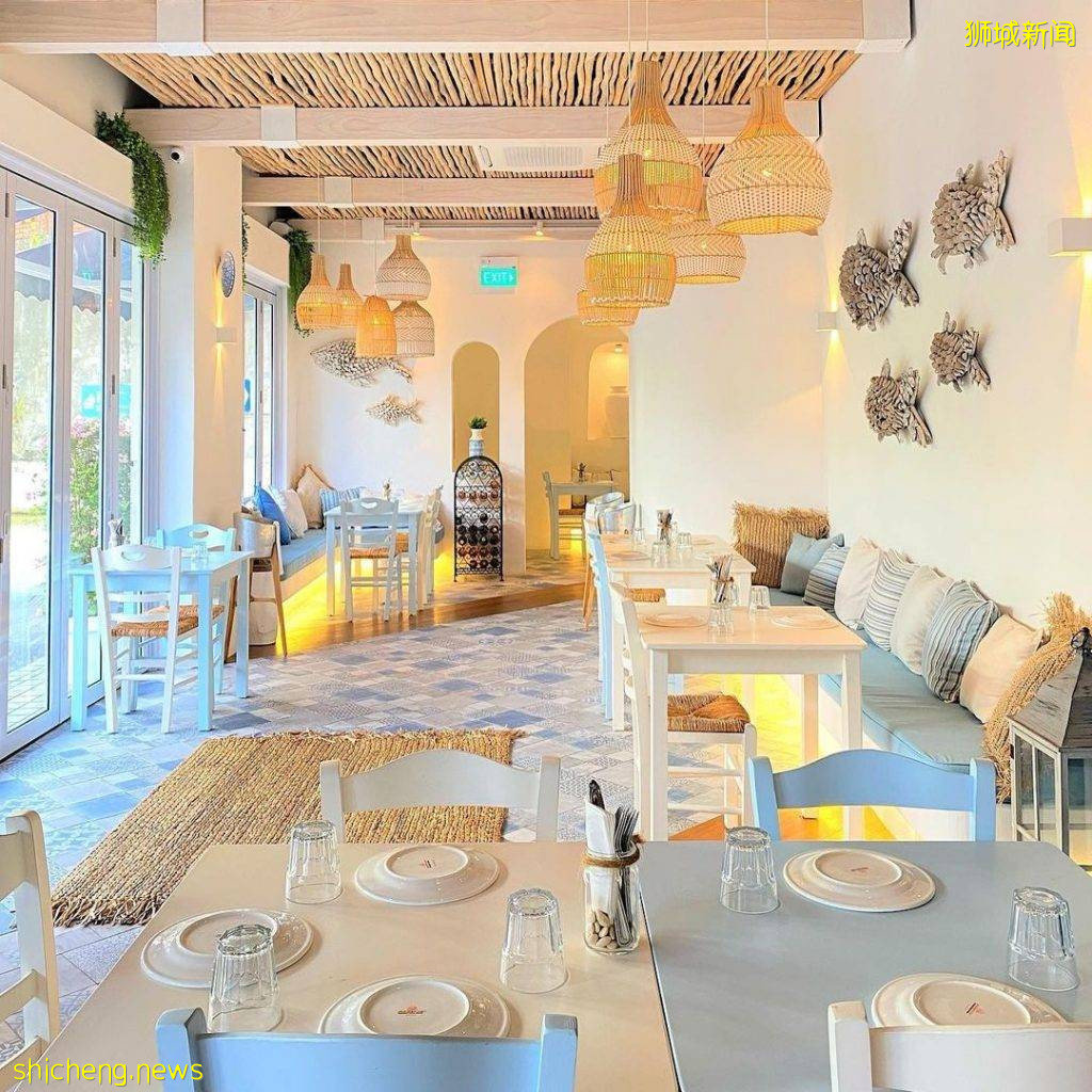 一秒穿越到希腊🇬🇷地中海风情餐厅Blu Kouzina🍲地道正宗美食、蓝白小镇风格，开启悠闲度假心情
