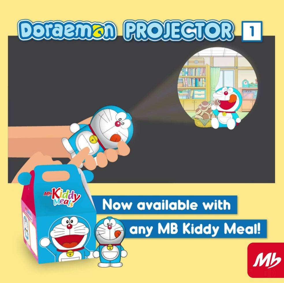 新加坡Marrybrown“哆啦A夢聯名商品”驚喜上線📣免費“贈送”模型投影儀、4種設計，售完爲止