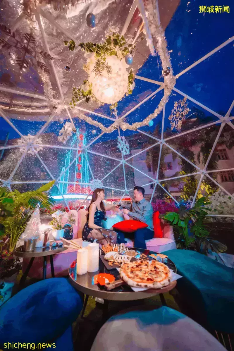僅$6起！新加坡網紅水晶泡泡屋開始預訂，聖誕飄雪音樂派對等你來