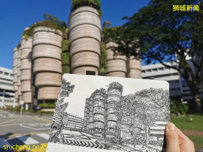 大触笔下的NTU ｜晓看天色暮看云，行之也思，坐之也思