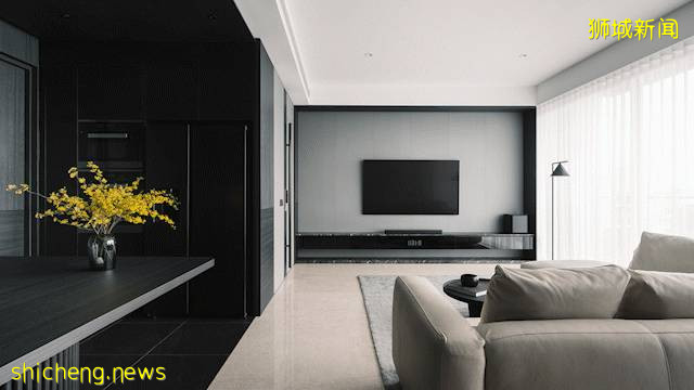 146㎡ 黑色调公寓,打造别样的轻奢感