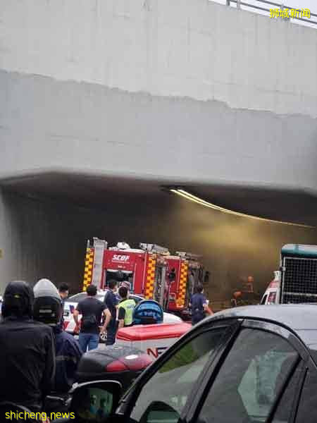 撞隧道起火吓到不会逃 女司机被2路过车主救出