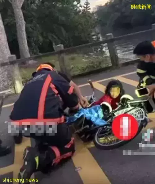 女童小腿卷進腳車 消防員切斷車輪輻條救人