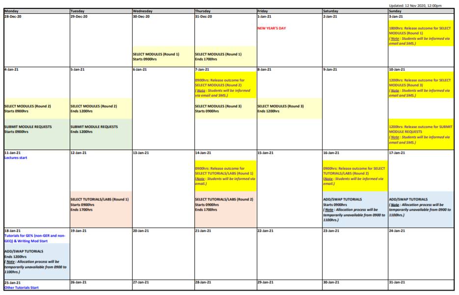 小坡島留學 NUS新學期選課大戰即將開始，完整攻略請查收