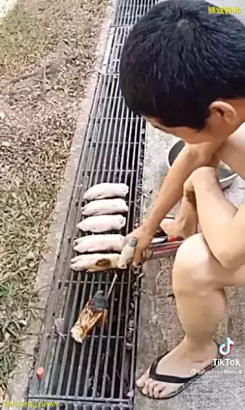 水溝蓋上燒豬蹄 網友:太惡心