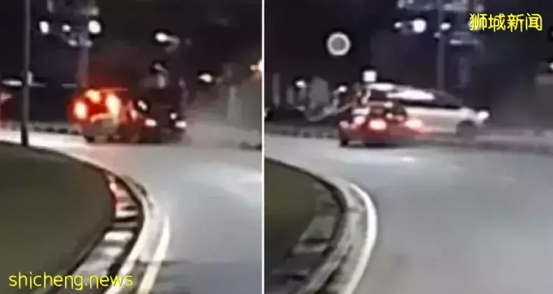 这也太冲动了！新加坡休旅车挡路，后面轿车怒而将其撞离车道