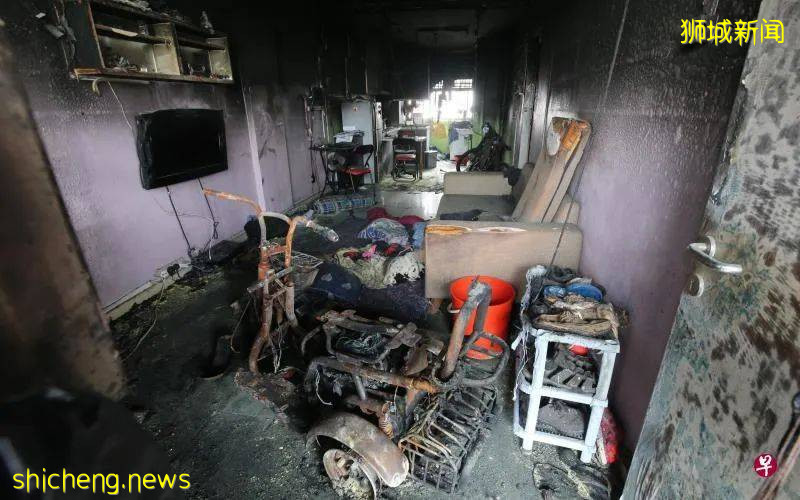 组屋凌晨起火 聋哑父发不出声困火海