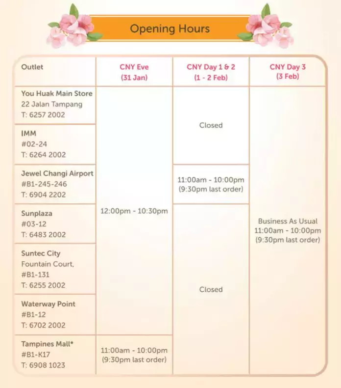 新加坡20家熱門年夜飯大盤點！打包帶回家吃安全又美味！還有早鳥預訂優惠，快來Get吧