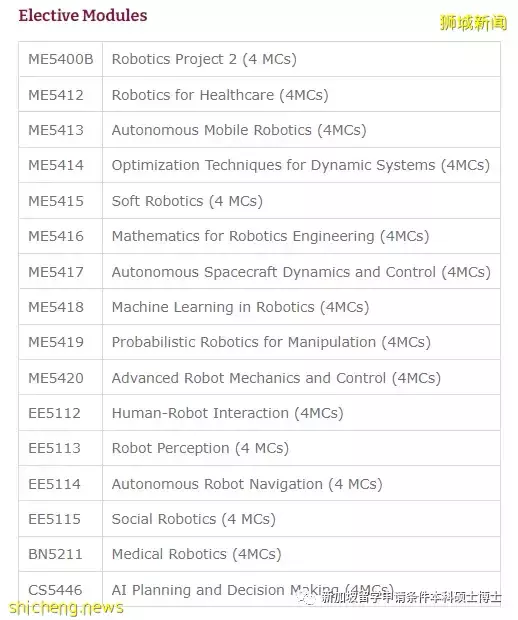 新加坡国立大学明年新增机器人硕士专业