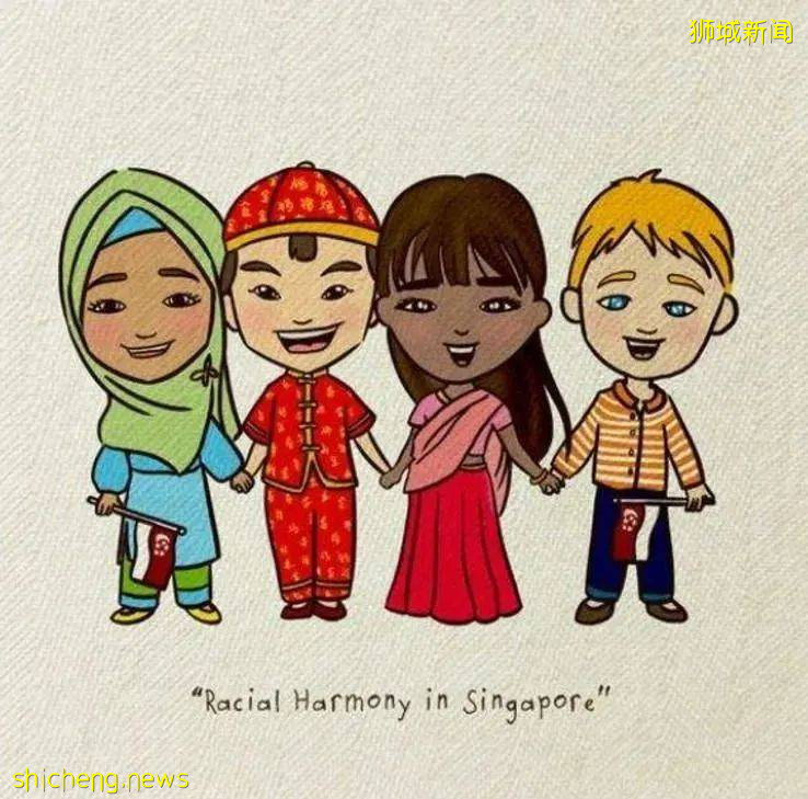 国庆横幅的照片引争议,新加坡国庆难道会放外国人全家福