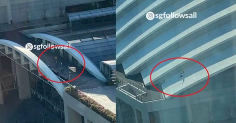 数青年闯顶层游走  金沙扬言报警