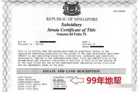 新加坡房产该如何选择?永久产权对比99年产权