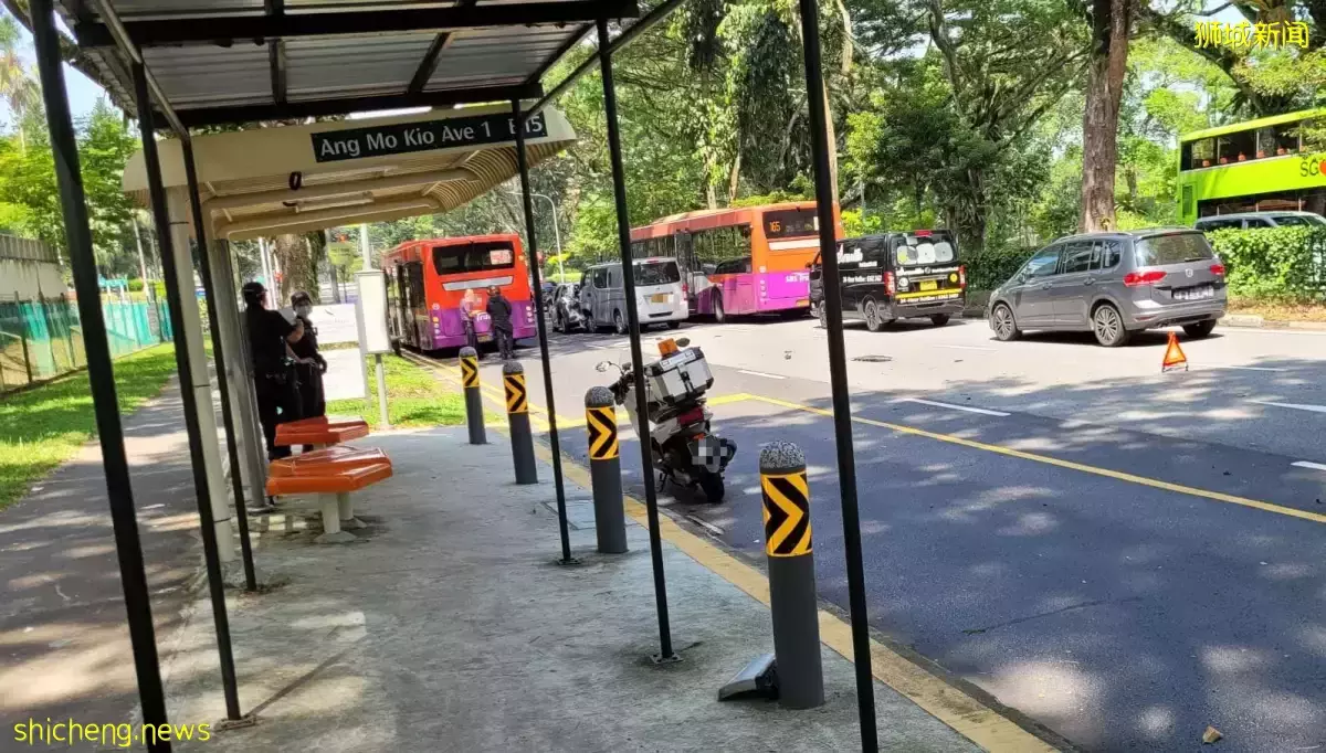 宏茂桥巴士货车轿车相撞 轿车司机送院