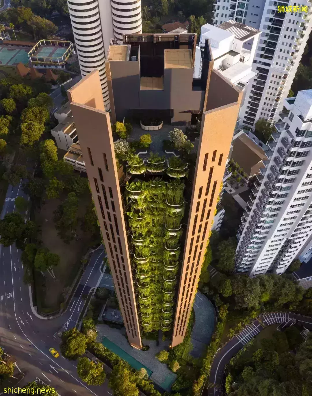 垂直綠化立面——新加坡豪華公寓