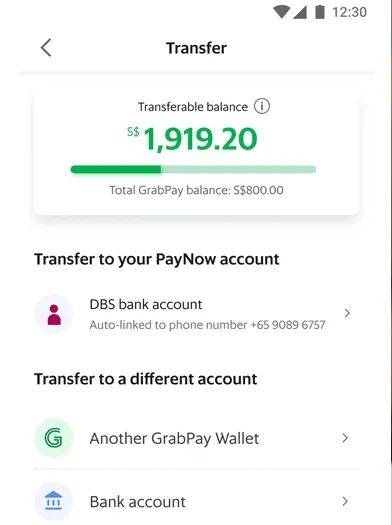 所有Grab用户注意,GrabPay钱包资金可以转到银行账户啦