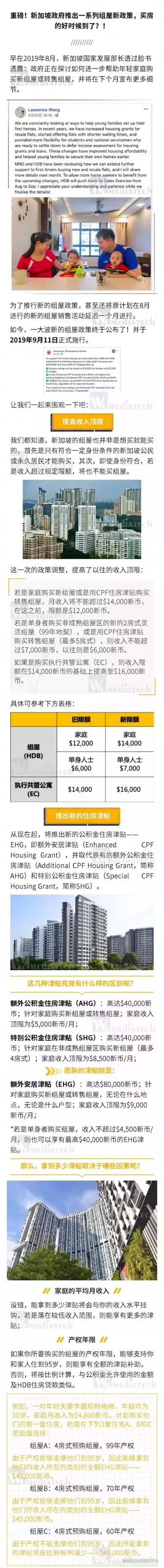 重磅！新加坡政府推出一系列组屋新政策，买房的好时候到了