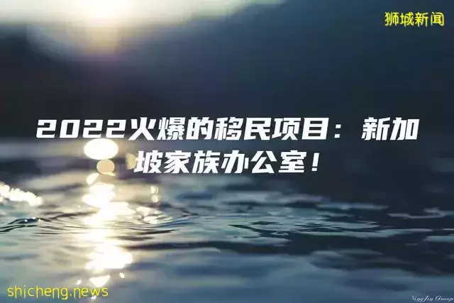 2022火爆的移民项目：新加坡家族办公室