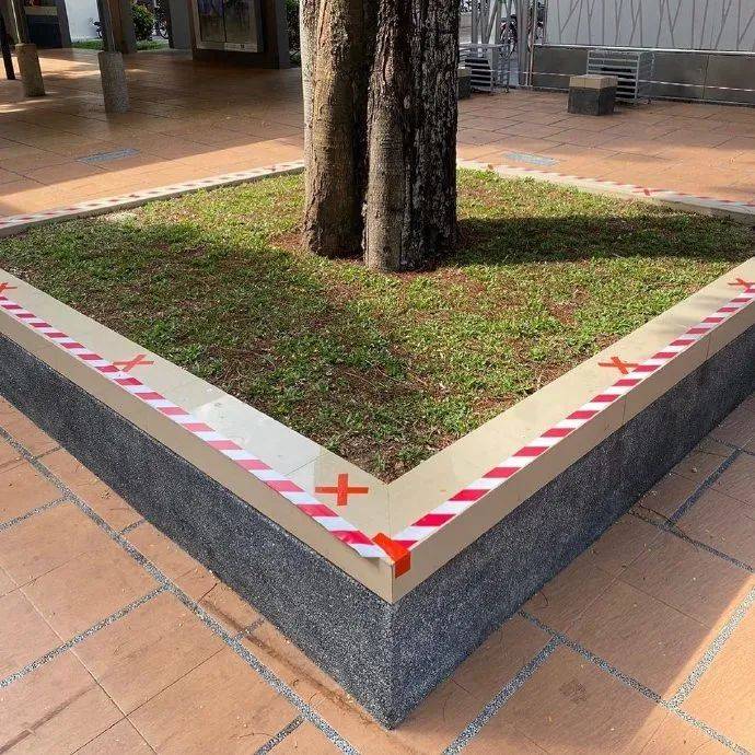 新加坡用膠帶做了一場大型公共藝術