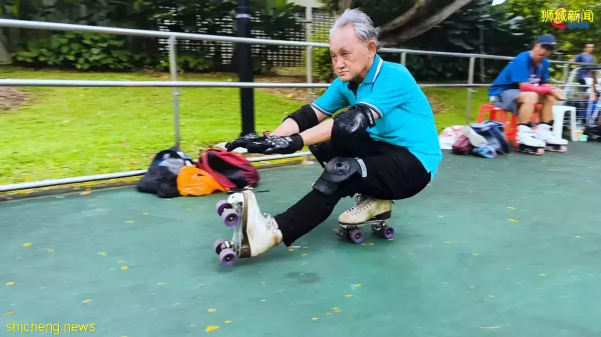 年近古稀仍潇洒“追风” 滑轮大叔：玩到玩不动为止 