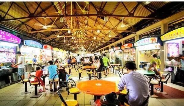 新加坡五家小贩中心,取消一次性餐盒了