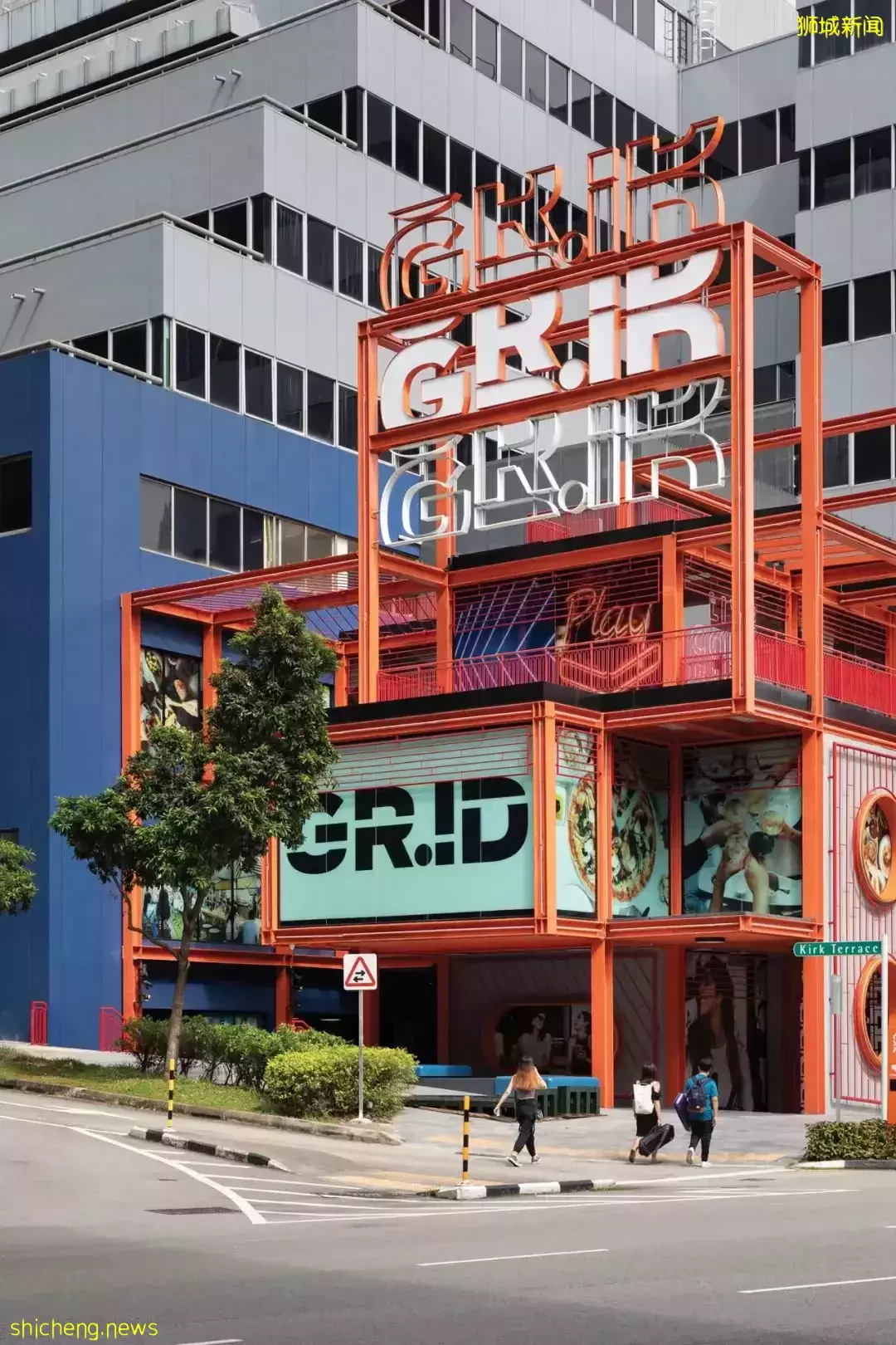 新加坡老商場改造,用工業霓虹升級視覺地標