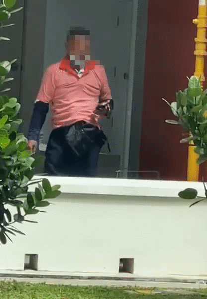 稽查员一秒变装成路人，在组屋楼下吸烟、乱丢烟蒂