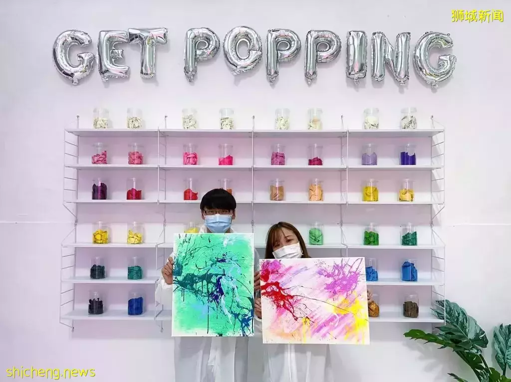 又有稀奇的Art Jamming方式!用气球作画,大力甩出颜料飞溅,解压又好玩🎈