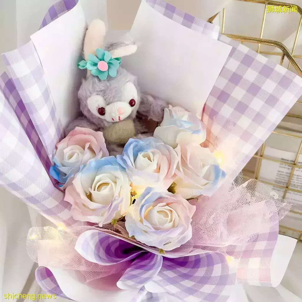 情人节必送超可爱的玩偶花束！The Floral Edition巧手设计，用鲜花打造公仔模样💐 