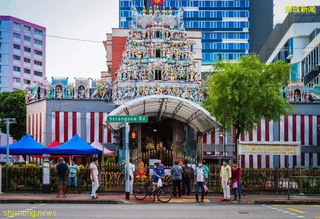 新加坡印度街区与传统中式寺庙欣赏