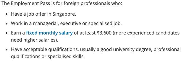 【新加坡公司注册小知识】在新加坡，谁能申请就业准证（EP)呢？看这里