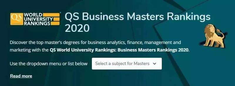 2020QS全球MBA和商科硕士排名公布！NUS、NTU上榜亚洲TOP10