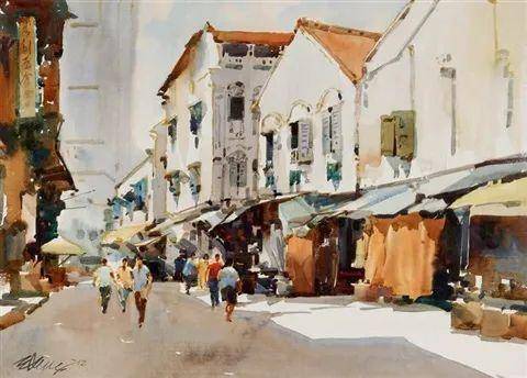 新加坡知名水彩画家王金成 