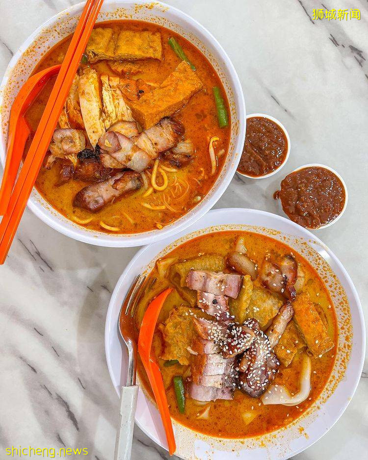 位于义顺的怡保咖喱面🍜猪肠粉搭配叉烧/烧肉、浓郁味道超开胃😋