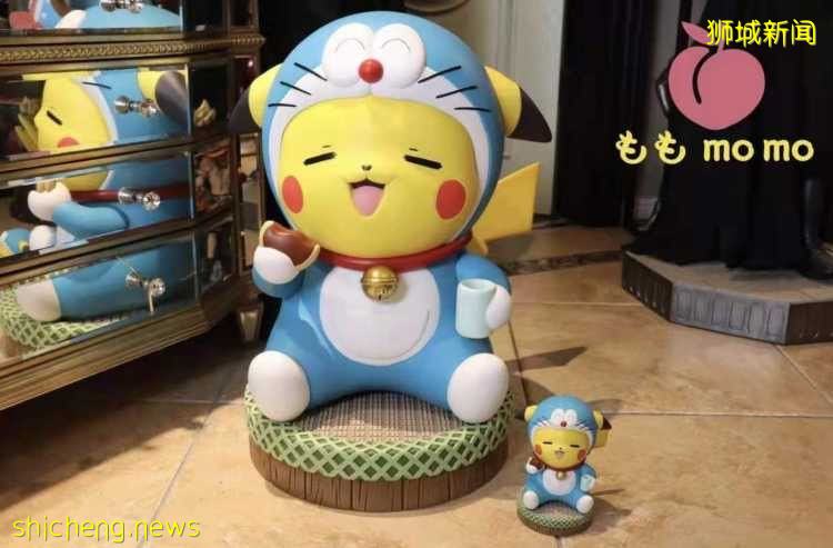 皮卡丘和哆啦A梦合体啦!两个角色的共同粉丝简直不要太开心