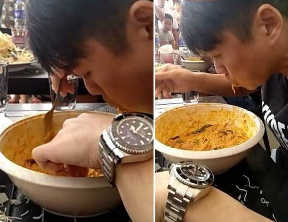 咖啡店准备2.5kg香底米粉 男子10分钟内吃精光