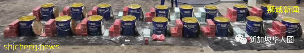 新加坡海关扫描海运货柜,在油漆桶内发现大批走私中华香烟等