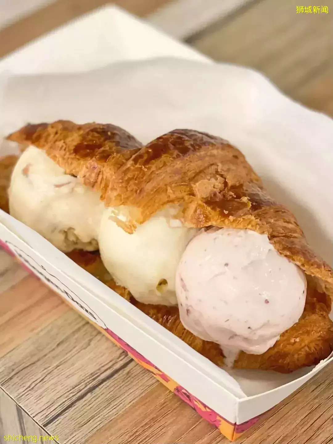 哈根達斯新品買1送1，牛角包+冰淇淋，顔值一百分