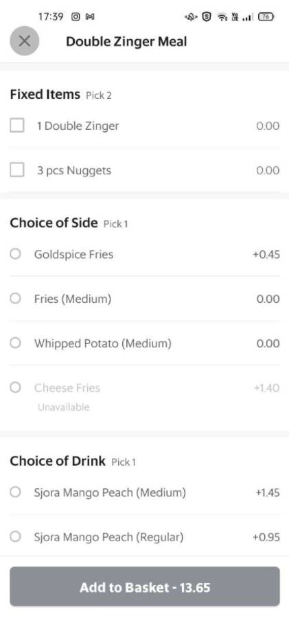 由于运输问题,最近在新加坡可能无法吃到肯德基芝士薯条