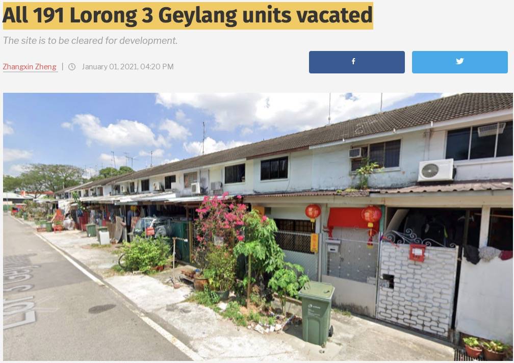 新加坡这个地方的住户已清空！房子无偿归还政府