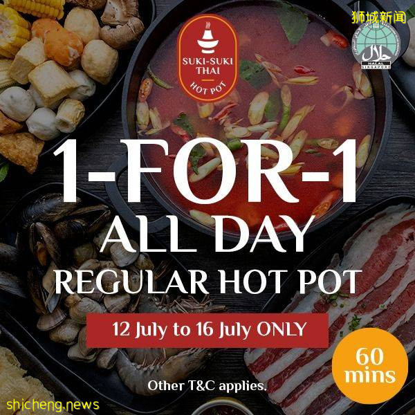买1送1泰式火锅自助餐, S$ 17.90 ++ 还有日式烧烤