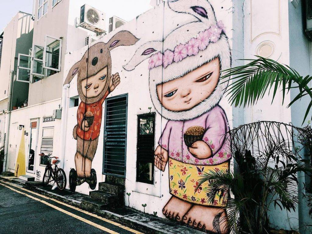 就是SWAG🤘🏿新加坡街头暗藏艺术墙！拽照都在这里拍😎 艺术就在你不注意的巷子里