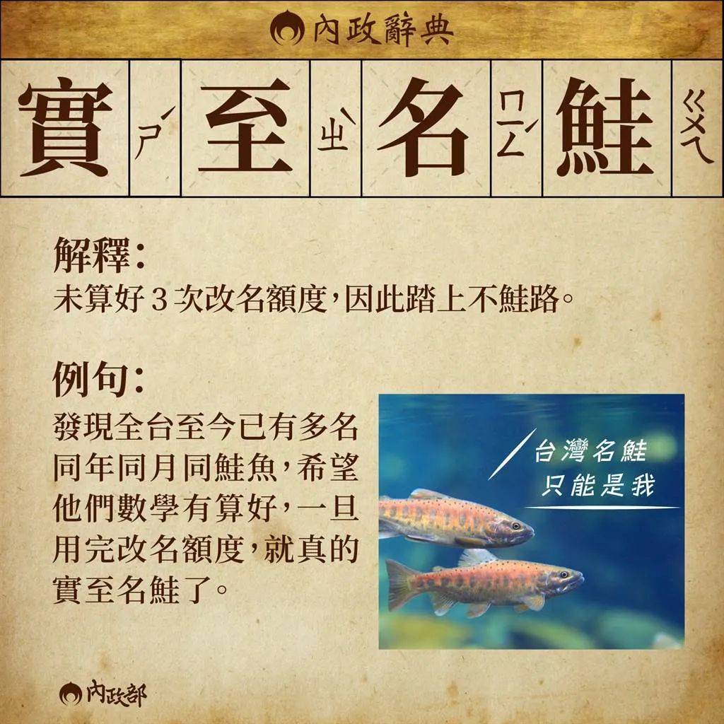台湾人疯狂改名引发“鲑鱼之乱”！新加坡人改名又是图什么